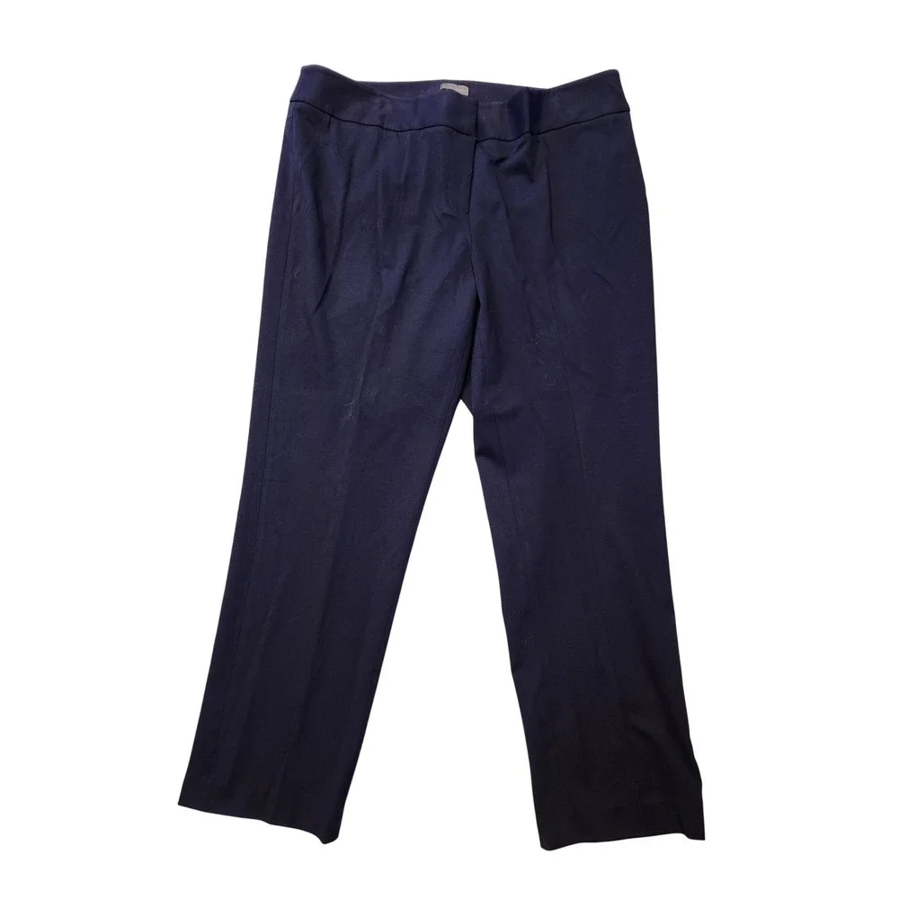 Vince Camuto Essentials Classic Navy Blue Stretch Dress Pants 16W 9299324 office